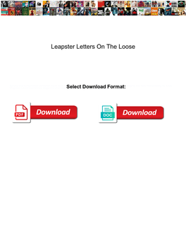 Leapster Letters on the Loose