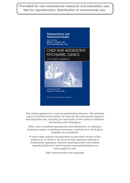 Bridging the Divide Between Child Psychiatry and Primary Care: the Use of Telephone Consultation Within a Population-Based Collaborative System