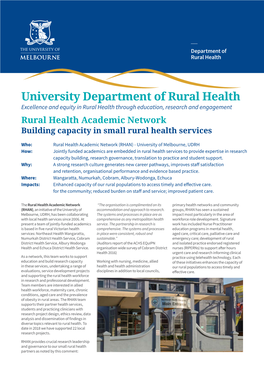 University Department of Rural Health