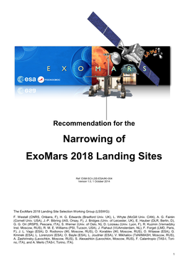 Exomars Science Management Plan