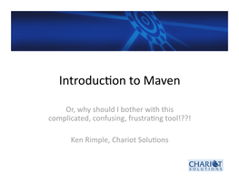 Introduction to Maven.Pptx