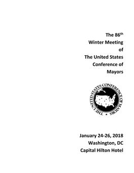 The 86Th Winter Meeting of the United States Conference of Mayors