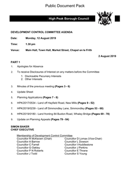 (Public Pack)Agenda Document for Development Control Committee, 12/08/2019 13:30