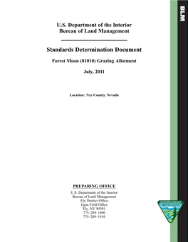 Standards Determination Document