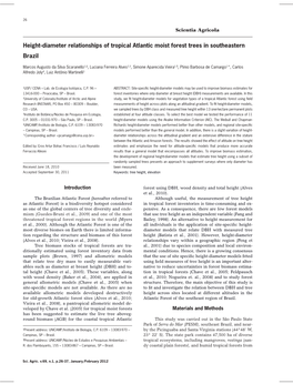 Height-Diameter Relationships of Tropical Atlantic Moist Forest Trees in Southeastern Brazil