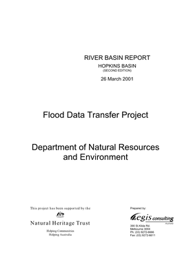 Flood Data Transfer Project Department of Natural Resources