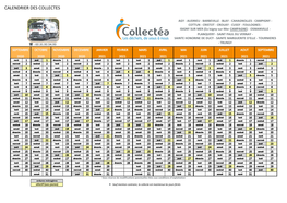 Calendrier Des Collectes