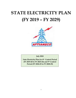 State Electricity Plan (Fy 2019 – Fy 2029)