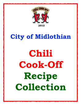 Chili Cook-Off Recipe Collection Chicken White Bean Chili