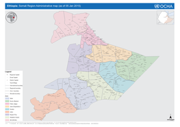Ethiopia: Somali Region Administrative Map (As of 05 Jan 2015)