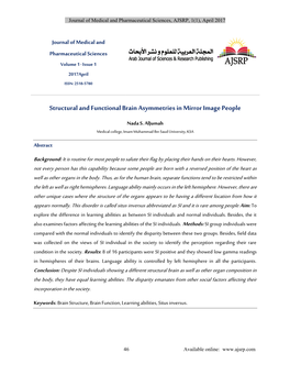 Structural and Functional Brain Asymmetries in Mirror Image People