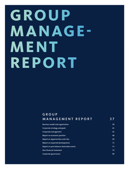 Group Management Report 37