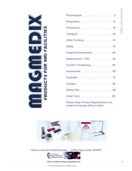Magmedix MRI Products Catalogue