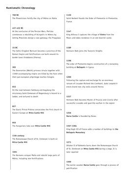 Numismatic Chronology