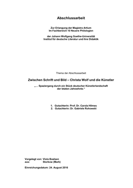 Abschlussarbeit