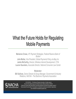 What the Future Holds for Regulating Mobile Payments