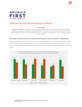 Alabama Special Election Research Memo