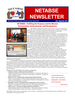 Netabse Newsletter