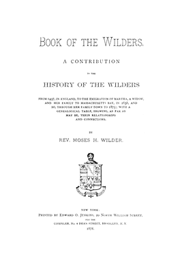 Book of the Vvilders