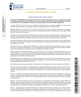 Iii.- Otras Disposiciones Y Actos