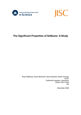 The Significant Properties of Software: a Study