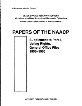 Papers of the Naacp