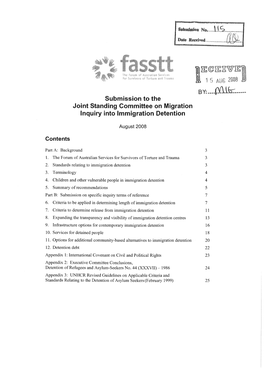 Submission to the Joint Standing Committee on Migration Inquiry Into Immigration Detention