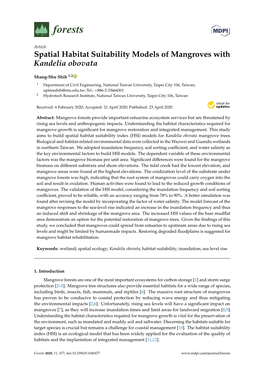 Spatial Habitat Suitability Models of Mangroves with Kandelia Obovata