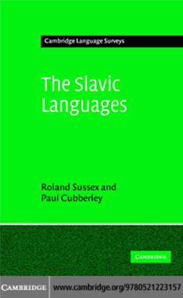 Sussex, Cubberley 2006. the Slavic Languages.Pdf