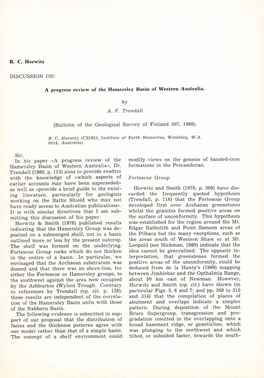 A Progress Review of the Hamersley Basin of Western Australia