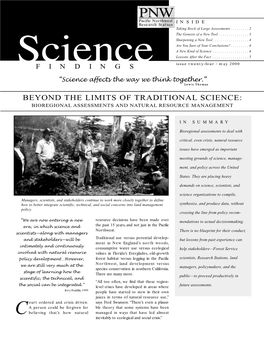 Beyond the Limits of Traditional Science: Bioregional Assessments and Natural Resource Management