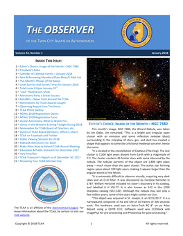 The Observer of the Twin City Amateur Astronomers