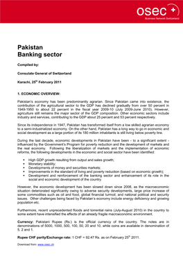 Pakistan Banking Sector 2011