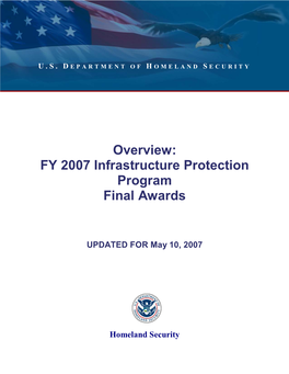 Overview: FY2007 Infrastructure Protection Program Final Awards
