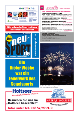 Die Kieler Woche War Ein Feuerwerk Des Segelsports