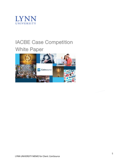 Lynn University Competition Memo