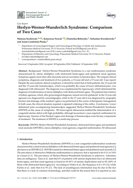 Herlyn-Werner-Wunderlich Syndrome: Comparison of Two Cases