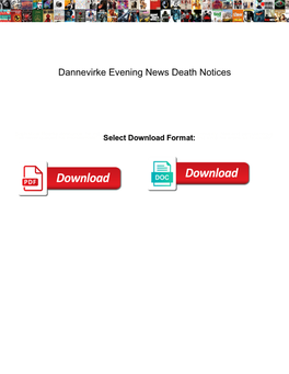 Dannevirke Evening News Death Notices