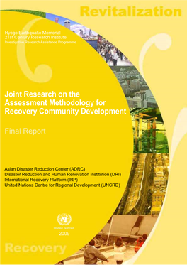 Joint Research on the Assessment Methodology for Recovery Community Development