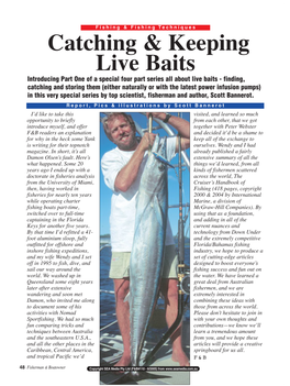 Catching & Keeping Live Baits