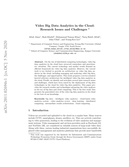 Arxiv:2011.02694V1 [Cs.DC] 5 Nov 2020