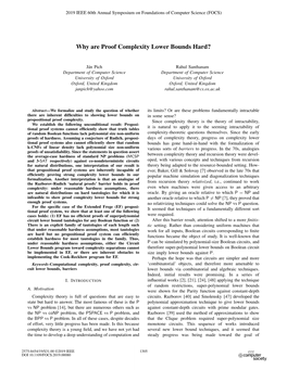 Why Are Proof Complexity Lower Bounds Hard?