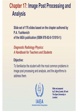 Chapter 17: Image Post Processing and Analysis
