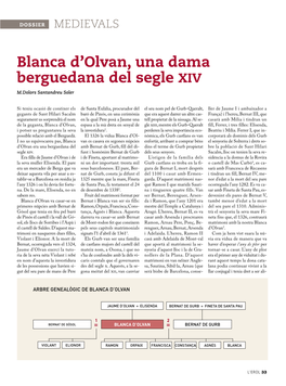 Blanca D'olvan, Una Dama Berguedana Del Segle