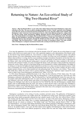 Big Two-Hearted River”