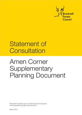 Amen Corner Statement of Consultation