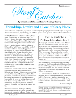 Friendship, Loyalty and a Love of Crazy Horse