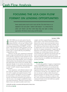 Focusing the Uca Cash Flow Format on Lending Opportunities