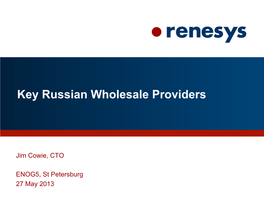 Key Russian Wholesale Providers