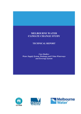 Melbourne Water Climate Change Study